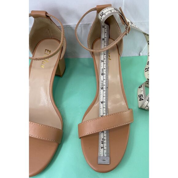 New ElElax Nude Black Silver Heels for Women size 7.5 - Picture 3 of 5